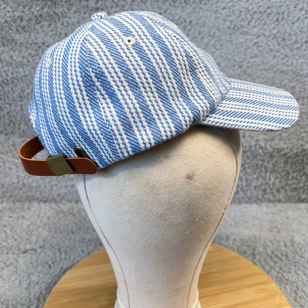 No Boundaries Blue White Striped Wakeboarder Embroidered Baseball Cap One Size